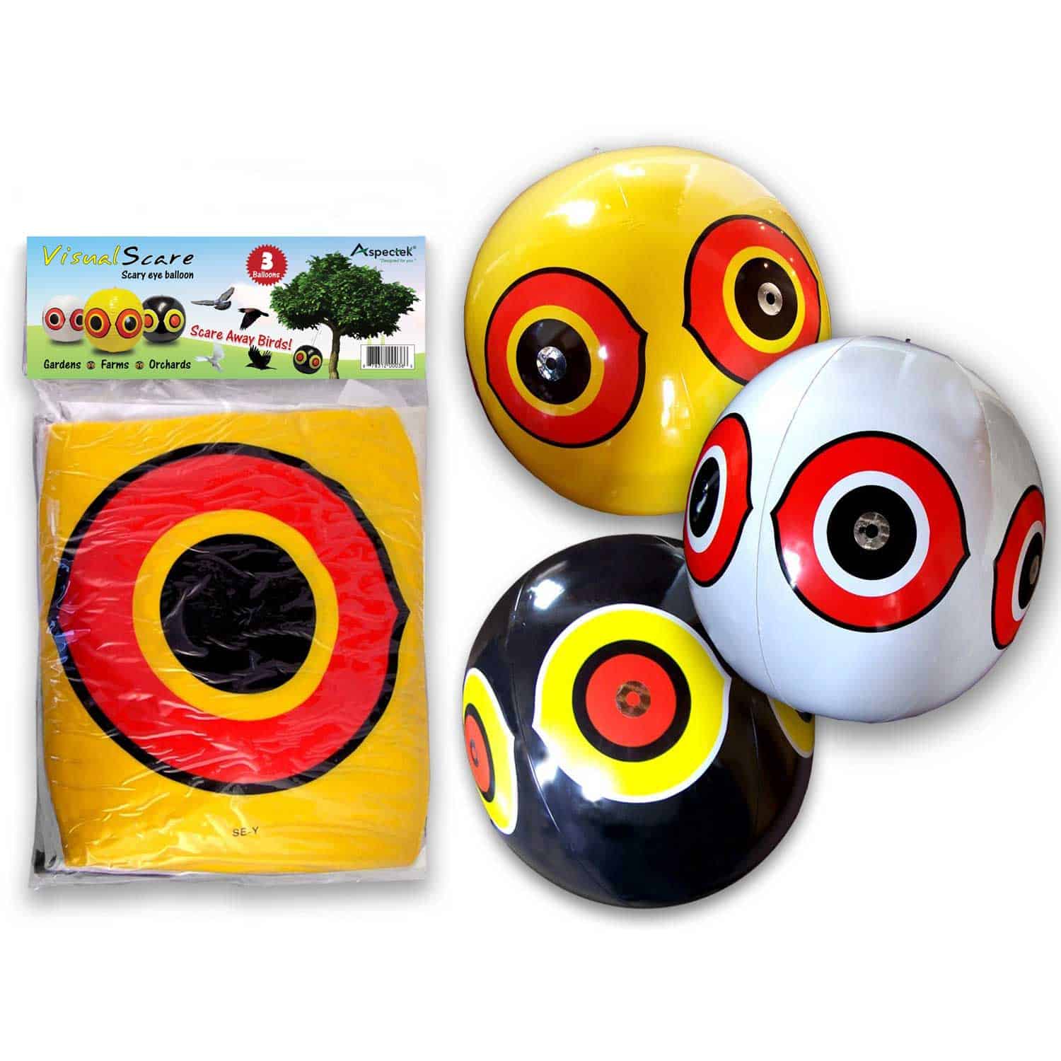 Visual Scare Bird Scare Balloons - 3 pack-0